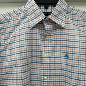 Brooks Brothers Blue and Orange Plaid Shirt